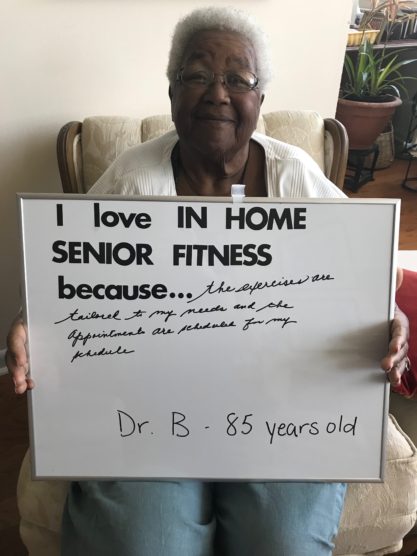 Just in time for summer! Dr. B is now able to walk to the pool (instead of driving) and has increased her strength, balance, and endurance with the help of IHSF!